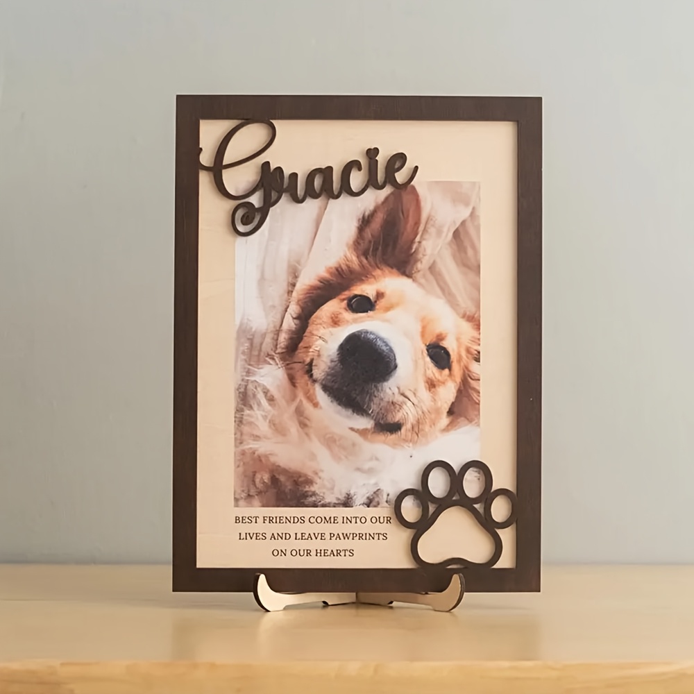 Pet Portrait Custom - Personalizowana, drewniana ramka na zdjęcia dla