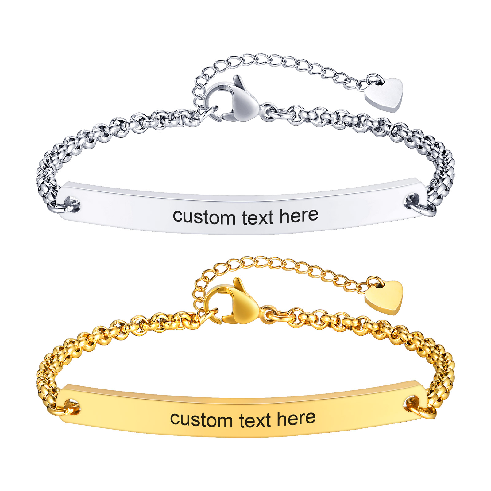 Coordinates Bracelet - Sparkle ID bransoletka z grawerowanym paskiem