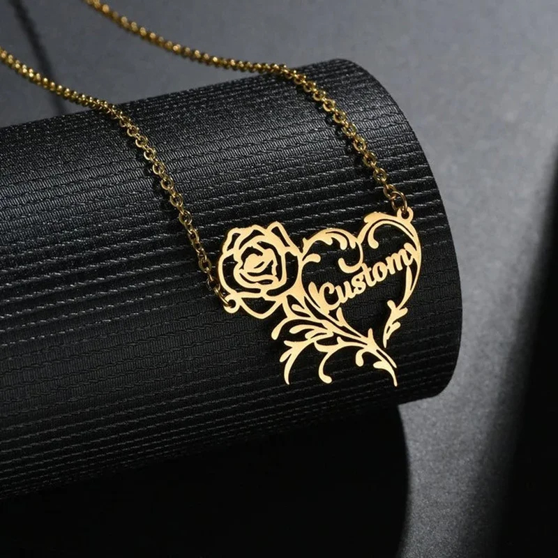 Nazwa własna różowe serce nasz – Birth Flower Necklace recenzja i cena
